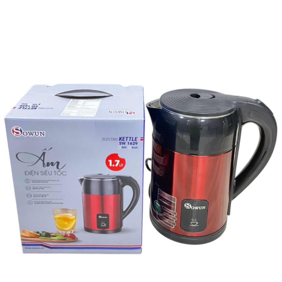 ẤM ĐUN SIÊU TỐC SOWUN SW1629 ĐỎ