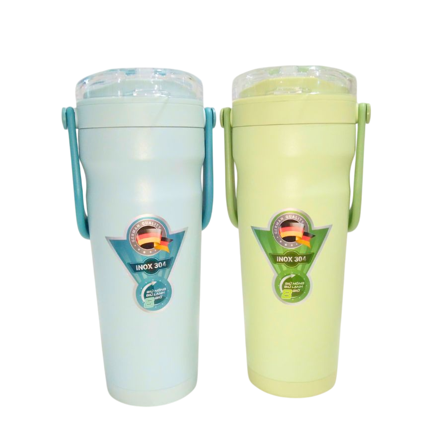 CỐC GIỮ NHIỆT INOX 304 KALPEN 700ML E3B - 2 MÀU XANH LÁ, XANH NGỌC
