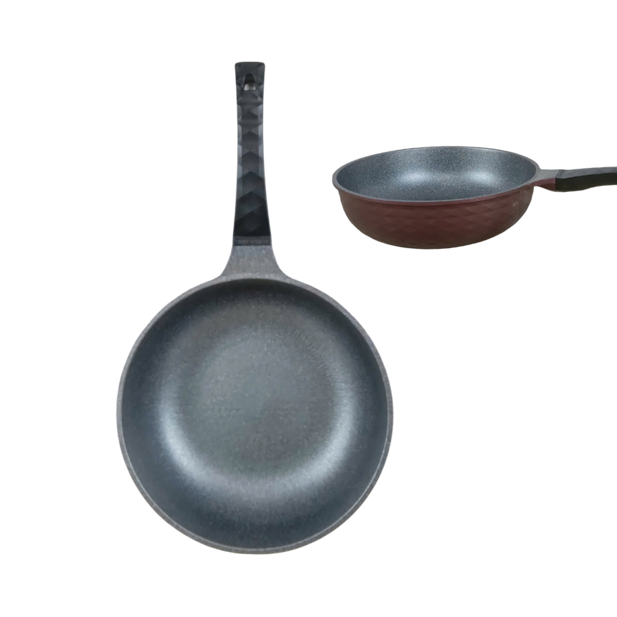 CHẢO KHÔNG DÍNH DIAMOND PREMIUM KOREA KING KW-28DI MÀU RƯỢU