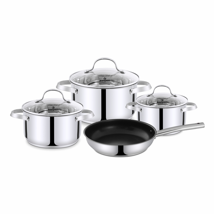 BỘ NỒI INOX 304 CAO CẤP 5 ĐÁY KALPEN LERMAT L2