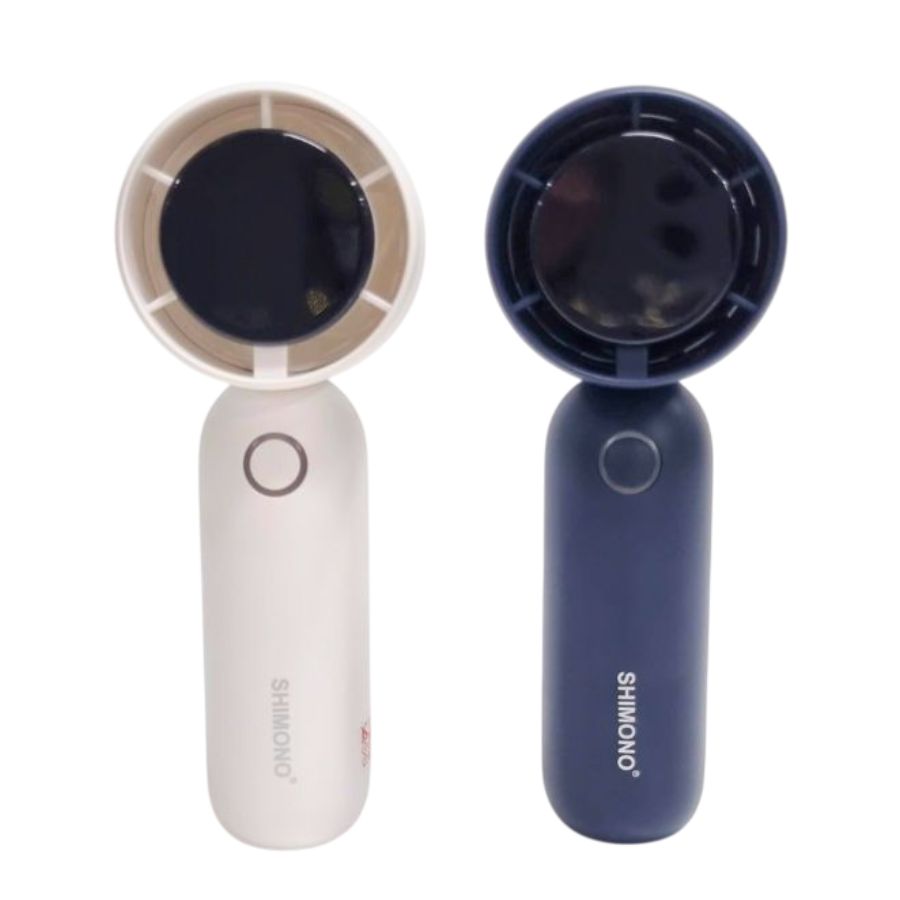 QUẠT CẦM TAY MINI SHIMONO TRẮNG & XANH SM-HF21W