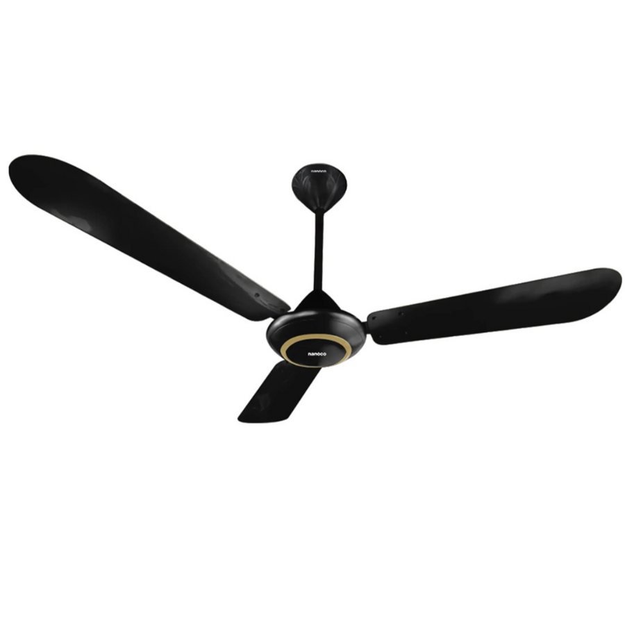 QUẠT TRẦN NANOCO NCF5631-KS 3 CÁNH NHÔM, ĐỘNG CƠ AC, MÀU ĐEN, TI 30CM