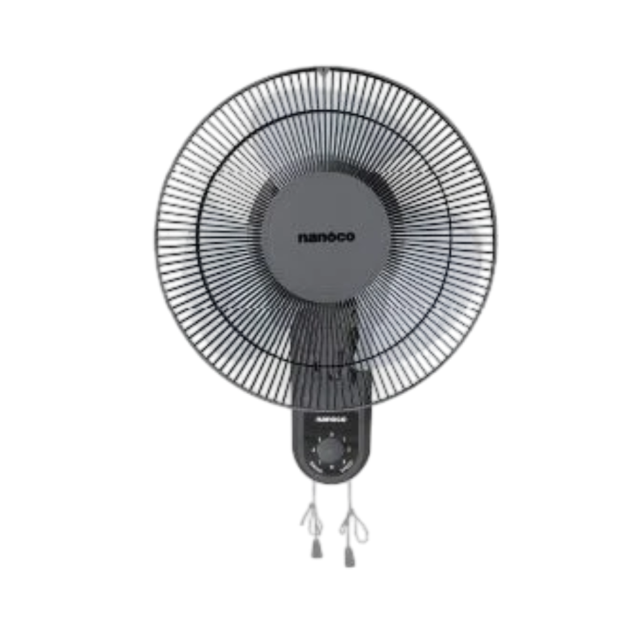 QUẠT TREO TƯỜNG 2 DÂY NANOCO, BẠC ĐẠN, 30W, NWF1218 MÀU GHI