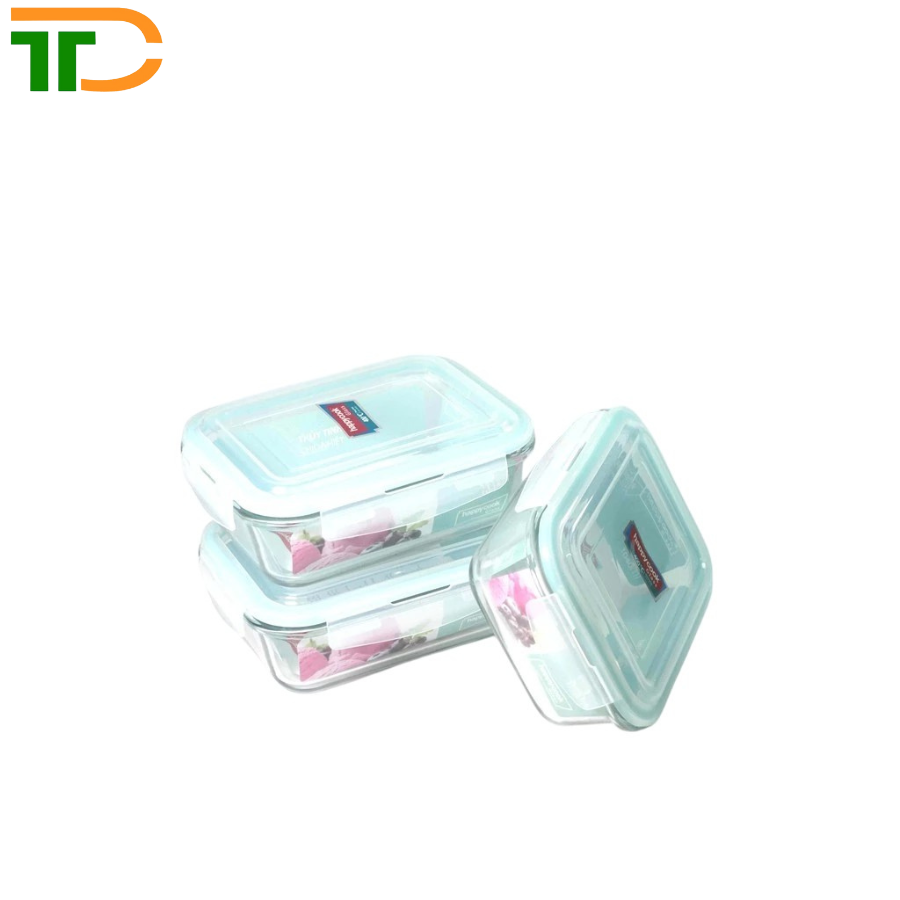 HỘP THỦY TINH CHỮ NHẬT HAPPY COOK 1040ML HCG-104R
