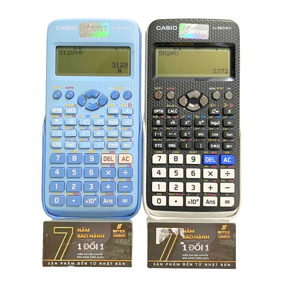 MÁY TÍNH CASIO FX-580VN X ĐEN VÀ XANH