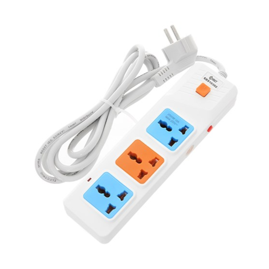 Ổ CẮM NỐI DÀI COMET CES10302 2M (3 ổ đa năng)